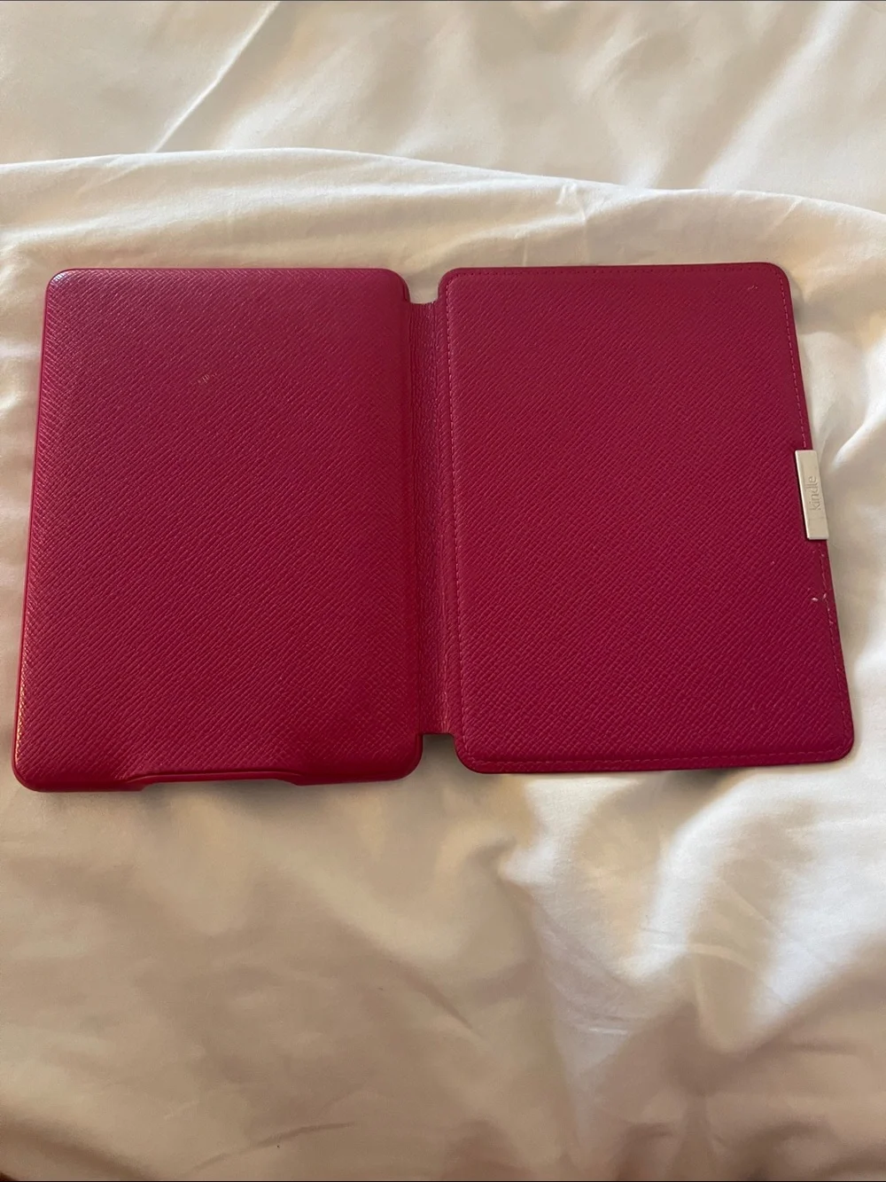 Kindle Protective Folio Case - Black Exterior with Pink Interior Frame